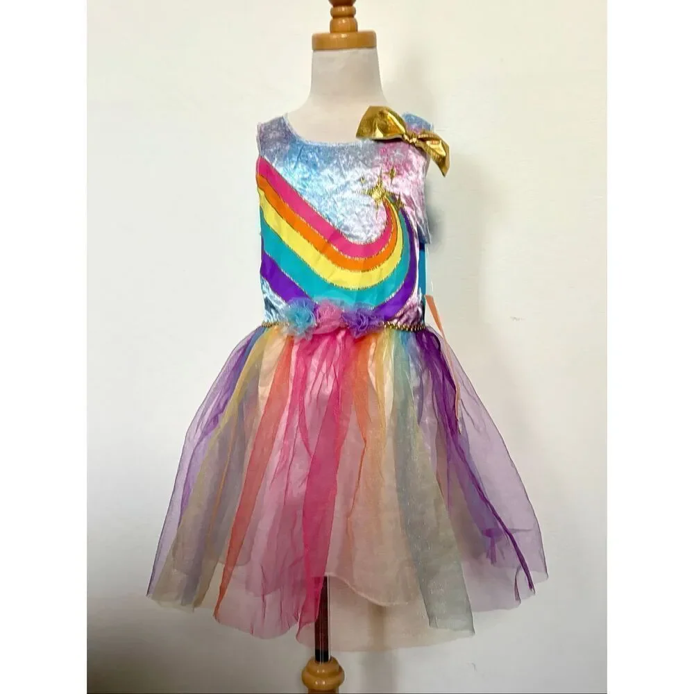 NEW Hyde & Eek Boutique Girls 4T/5T Rainbow Fairy Unicorn Costume